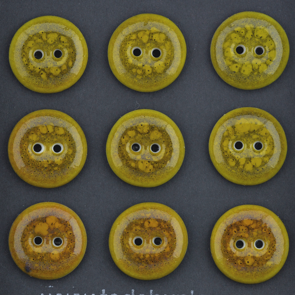 9 pcs 17mm porcelain buttons green gradient