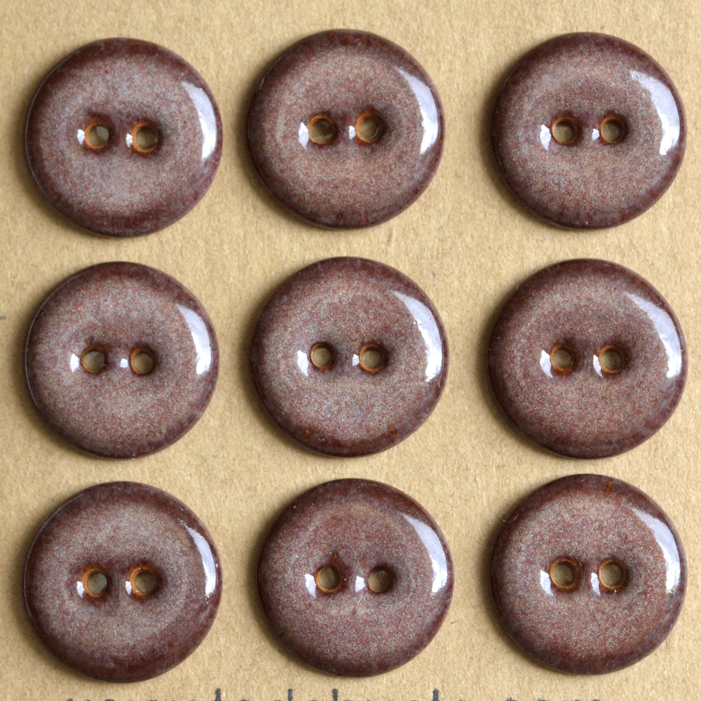 18mm ceramic buttons smokey merlot