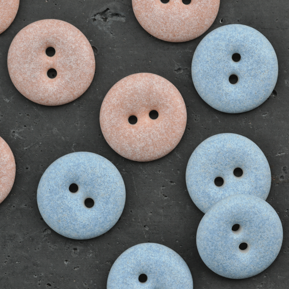 17/18mm porcelain buttons rose rock