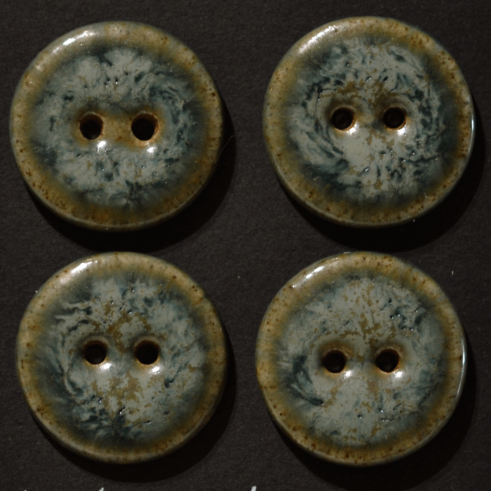 4 pcs. 23mm ceramic buttons alga marina