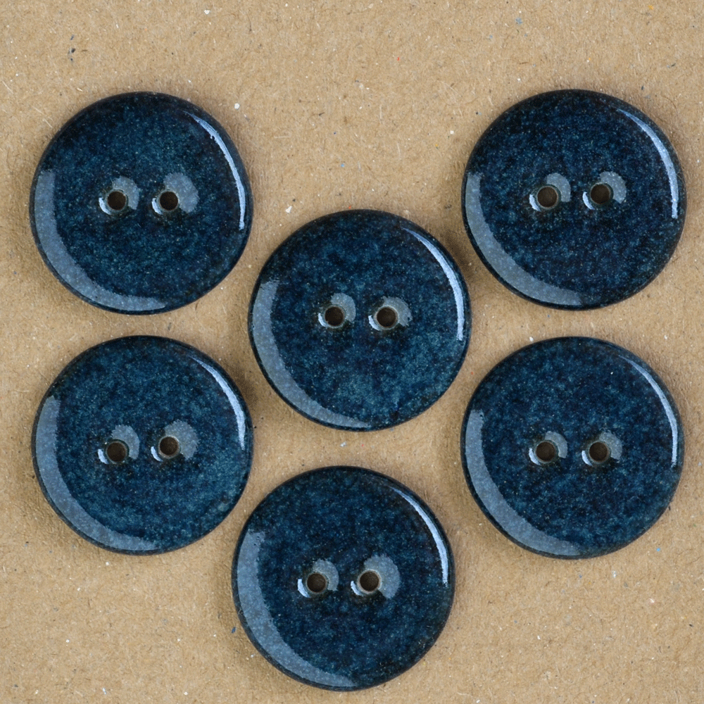 6 pcs. 23mm ceramic buttons northern lights