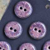 8 pcs. 17-18mm black porcelain  buttons magenta sky
