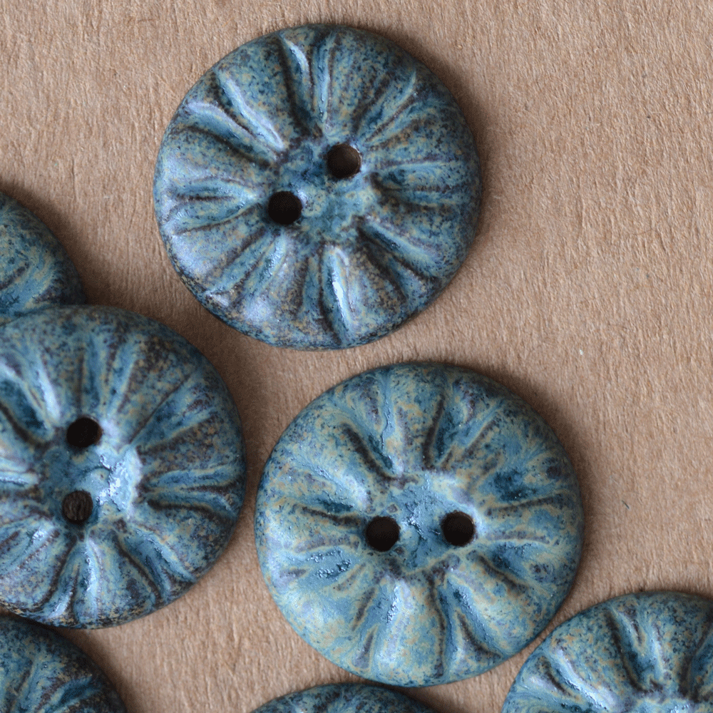 6pcs. 23mm ceramic buttons Birmingham light