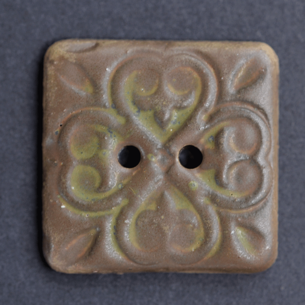 4 pcs. 20x20mm ceramic buttons middle ages