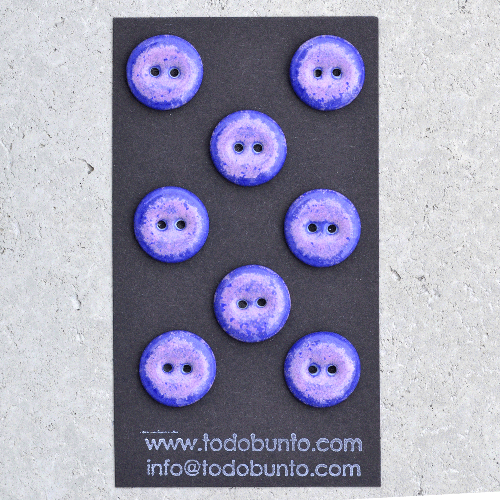 8 pcs 17/18mm porcelain buttons malva