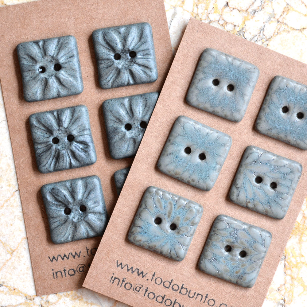 20x20mm ceramic buttons charcoal grey