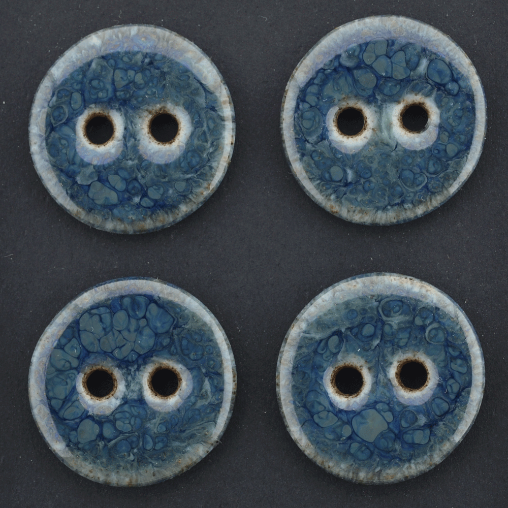 27 mm ceramic buttons dark bubbles