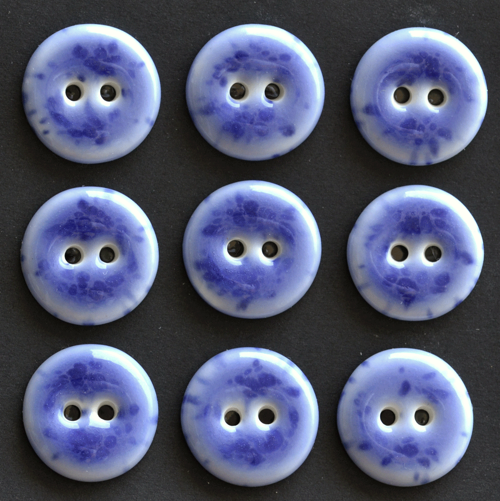 9 pcs. 18mm porcelain buttons purple haze