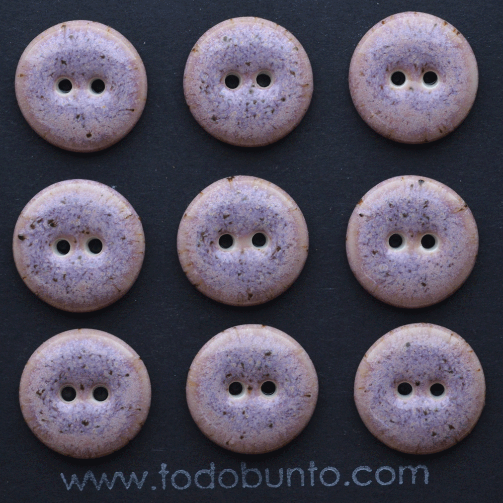 9 pcs. 17-18mm porcelain buttons blueberry yogurt