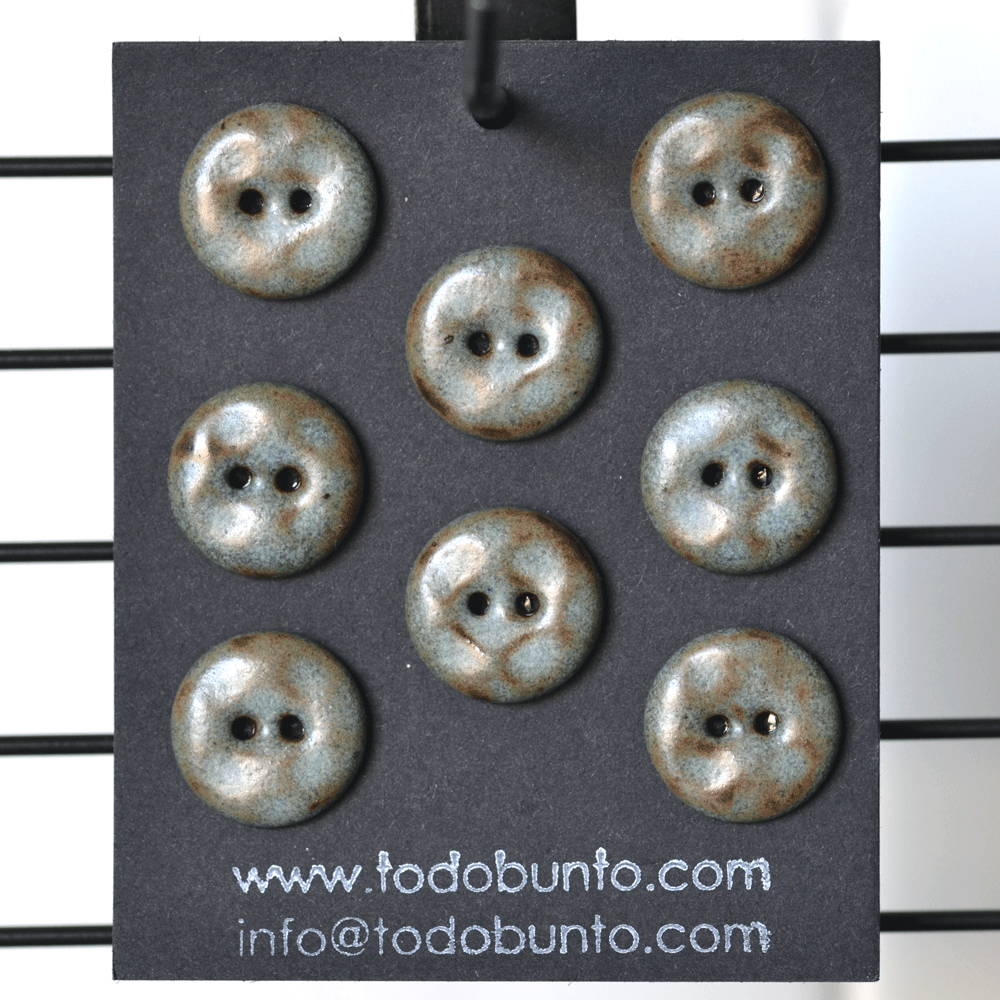 17/18mm ceramic buttons blue/brown