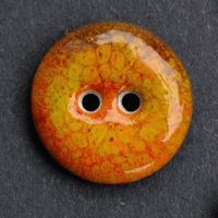 6 pcs. 17-18mm porcelain buttons burnt orange