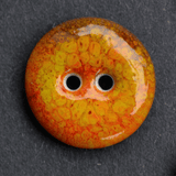 6 pcs. 17-18mm porcelain buttons burnt orange