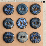 17-19mm ceramic buttons mix blue