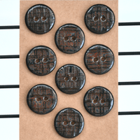 9 pcs. 18mm ceramic buttons tweed