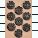 9 pcs. 18mm ceramic buttons tweed