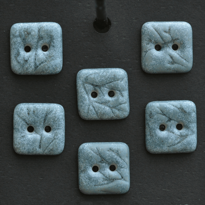 6 pcs. 14x14mm porcelain buttons twigs