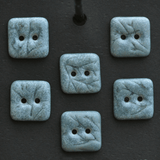 6 pcs. 14x14mm porcelain buttons twigs