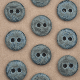 6 pcs. 15-16mm ceramic buttons grey/blue