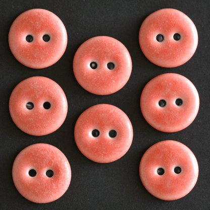 9 pcs. 15/16mm porcelain buttons berry
