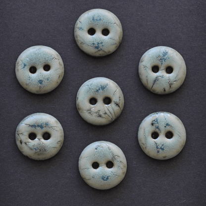 7 pcs 15-16mm ceramic buttons rime ice