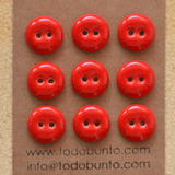 15-16 mm porcelain buttons very red