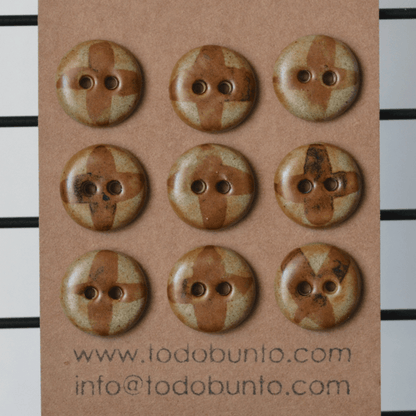 9 pcs. 15mm ceramic buttons Japan
