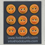 15-16 mm ceramic buttons burnt orange