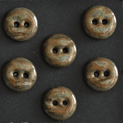 6 pcs. 15-16mm ceramic buttons smoke
