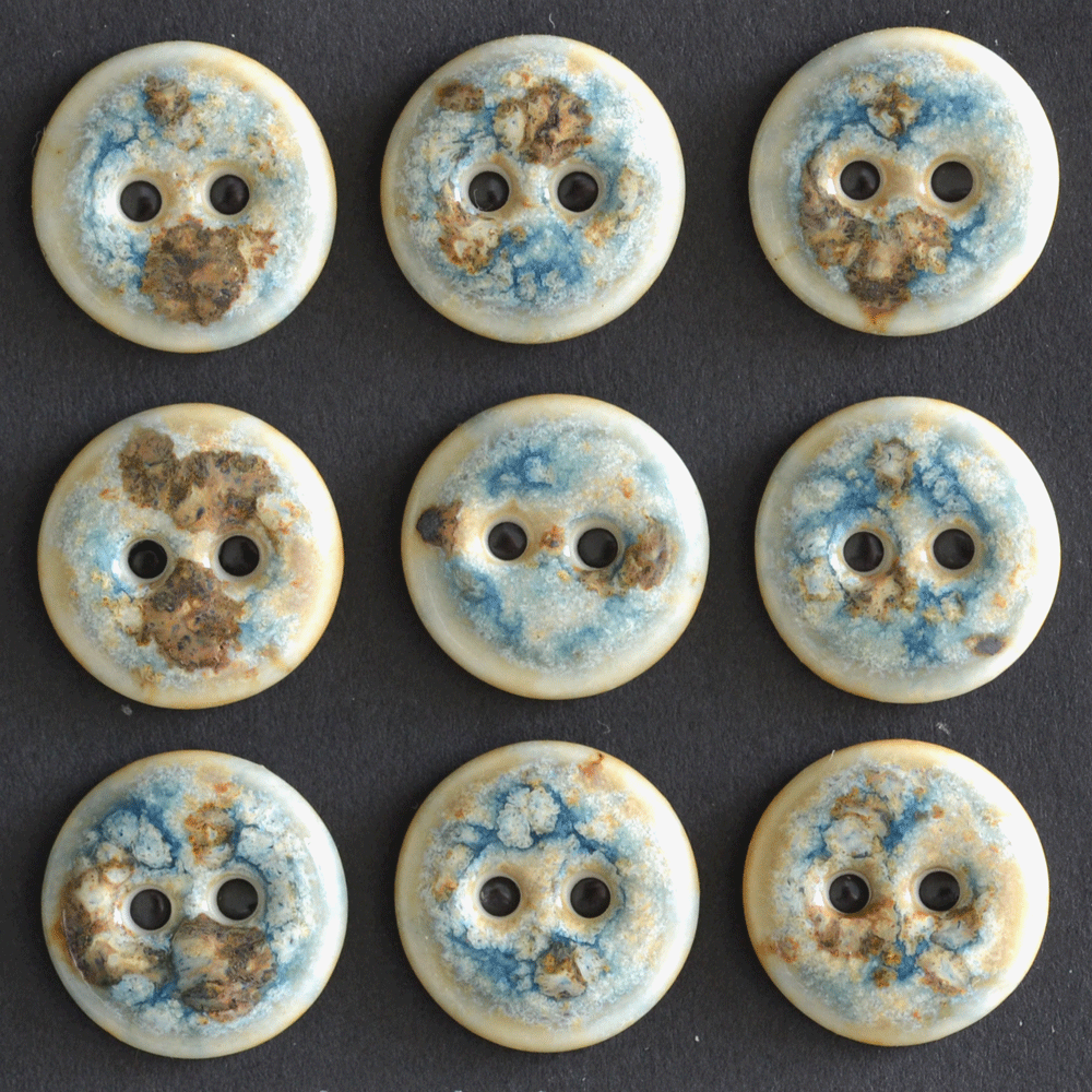 15-16mm porcelain buttons sea salt