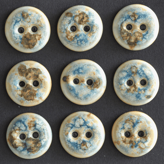15-16mm porcelain buttons sea salt