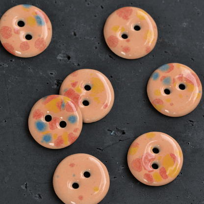 16mm ceramic buttons apricot