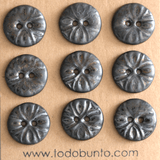 9 pcs. 18mm ceramic buttons graphit