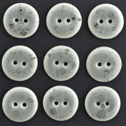 17-18mm porcelain buttons grey sprinkle