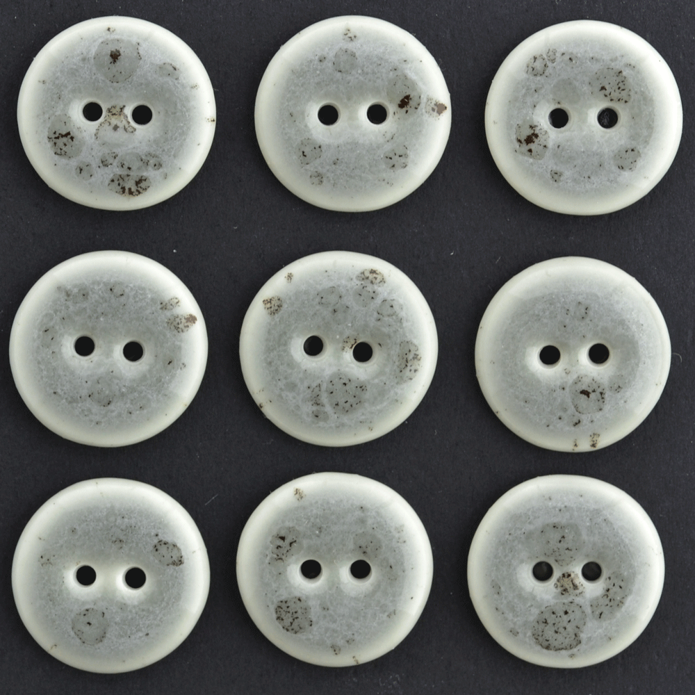 17-18mm porcelain buttons grey sprinkle