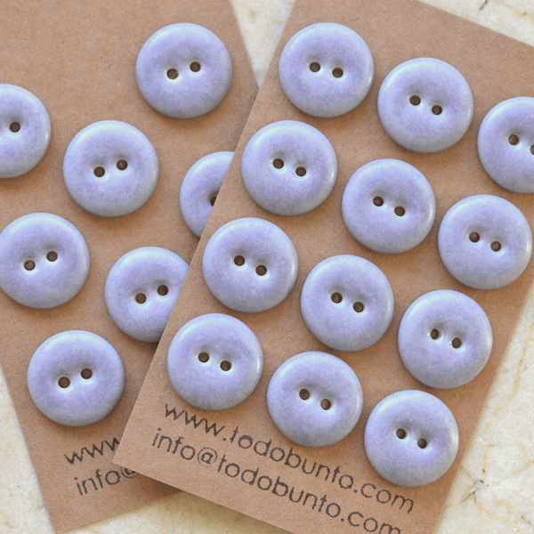 17-18mm porcelain buttons matt lilac