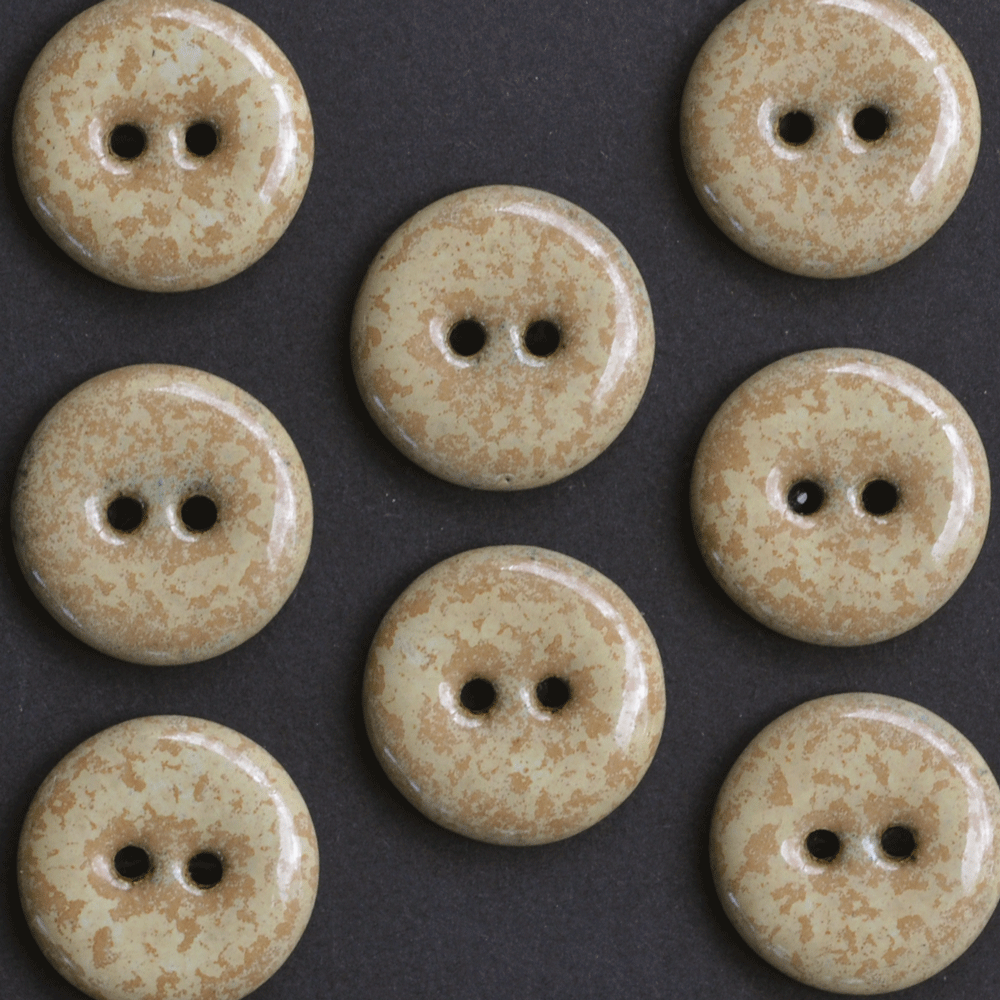 8 pcs 17-18mm ceramic buttons seabed