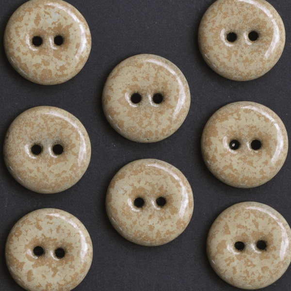 8 pcs 17-18mm ceramic buttons seabed