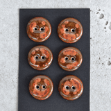 6x17mm Handmade Porzellanknöpfe Ancient Copper