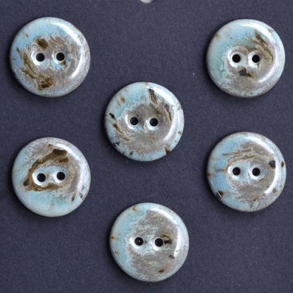 6 pcs. 17/18mm porcelain buttons spring