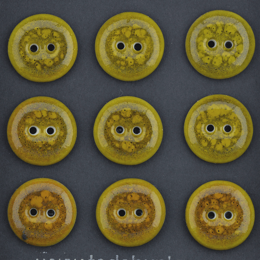 9 pcs 17mm porcelain buttons green gradient