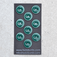 9 pcs. 18mm porcelain buttons malachite