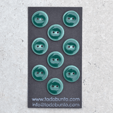 9 pcs. 18mm porcelain buttons malachite