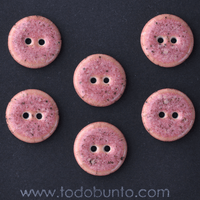 6 pcs. 17-18mm  porcelain  buttons strawberry yogurt