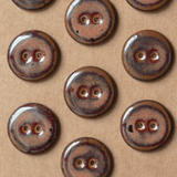 9 pcs. 18 mm ceramic buttons peppered plum