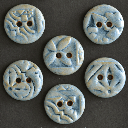 6 pcs. 18mm ceramic buttons Porto