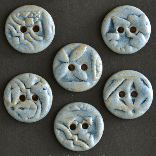 6 pcs. 18mm ceramic buttons Porto