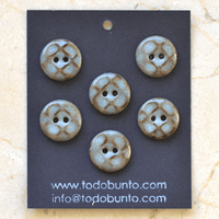 17/18mm ceramic buttons blue/brown