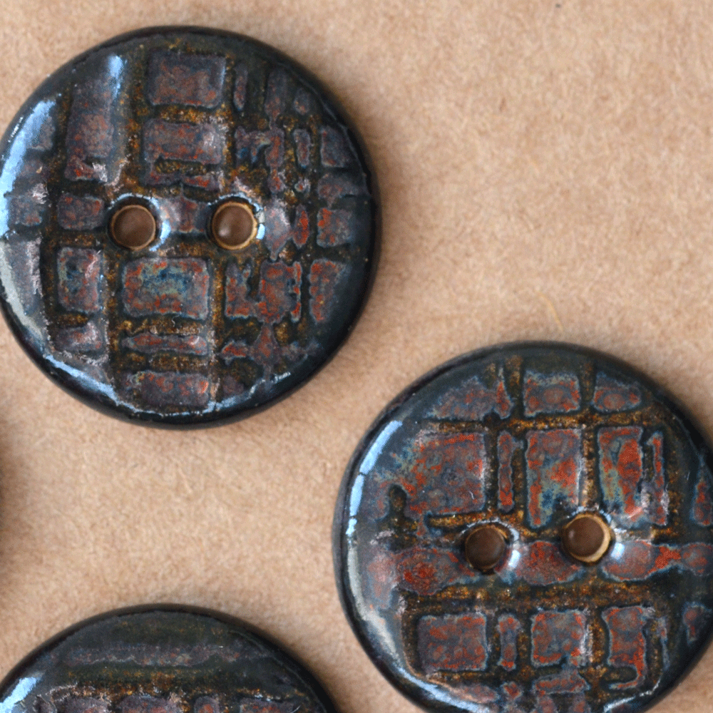 18mm ceramic buttons tweed