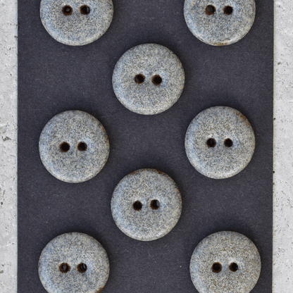 8 pcs 18mm ceramic buttons grey basalt