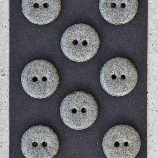 8 pcs 18mm ceramic buttons grey basalt